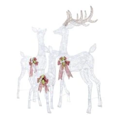 Home Accents Holiday 3-Piece Fantasleigh Outdoor Christmas Deer Family With LED Cool White Lights 8 Home Accents Holiday 3-Piece Fantasleigh Outdoor Christmas Deer Family With LED Cool White Lights -Northlight Shop home accents holiday christmas yard decorations ty594 2014 40 1000