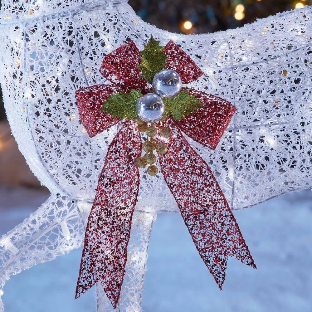 Home Accents Holiday 3-Piece Fantasleigh Outdoor Christmas Deer Family With LED Cool White Lights 6 Home Accents Holiday 3-Piece Fantasleigh Outdoor Christmas Deer Family With LED Cool White Lights - Image 6