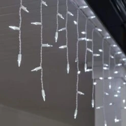 Home Accents Holiday 200 Count Cool White Steady Lit Mini LED Icicle Lights -Northlight Shop home accents holiday icicle lights 24rt2552415cw a0 1000