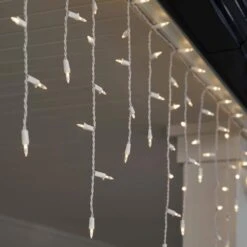 Home Accents Holiday 200 Count Warm White Steady Lit Mini LED Icicle Lights -Northlight Shop home accents holiday icicle lights 24rt2552415ww 1d 1000