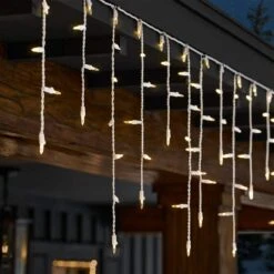 Home Accents Holiday 200 Count Warm White Mini Twinkling LED Icicle Lights -Northlight Shop home accents holiday icicle lights 25rt4132515ww 1d 1000
