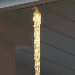 Home Accents Holiday 25 Count Warm White Twinkling LED Icicle Lights -Northlight Shop home accents holiday icicle lights ty771 1315ww 1d 1000