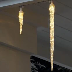 Home Accents Holiday 25 Count Warm White Twinkling LED Icicle Lights -Northlight Shop home accents holiday icicle lights ty771 1315ww a0 1000