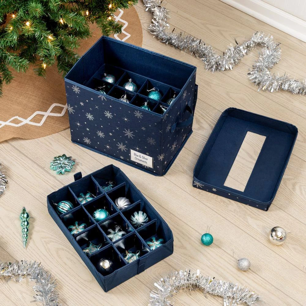 Navy Deluxe Ornament Storage (36-Count) 8 Navy Deluxe Ornament Storage (36-Count) - Image 8