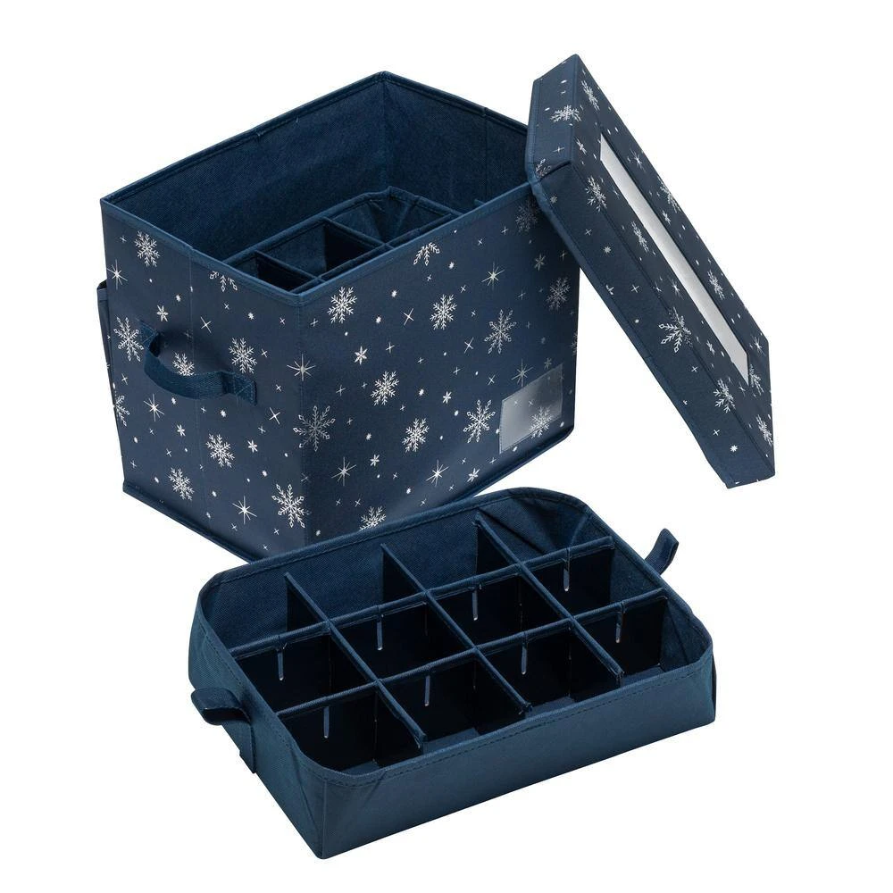 Navy Deluxe Ornament Storage (36-Count) 3 Navy Deluxe Ornament Storage (36-Count) - Image 3
