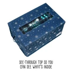 12 In. H Navy Blue Polyester Deluxe Ornament Storage Box (72 Ornaments) 11 12 In. H Navy Blue Polyester Deluxe Ornament Storage Box (72 Ornaments) -Northlight Shop honey can do decoration storage sft 09555 44 1000