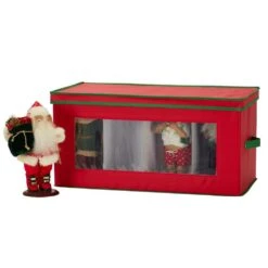 Red Canvas Holiday Collectibles Storage Box -Northlight Shop household essentials decoration storage 554red 76 1000