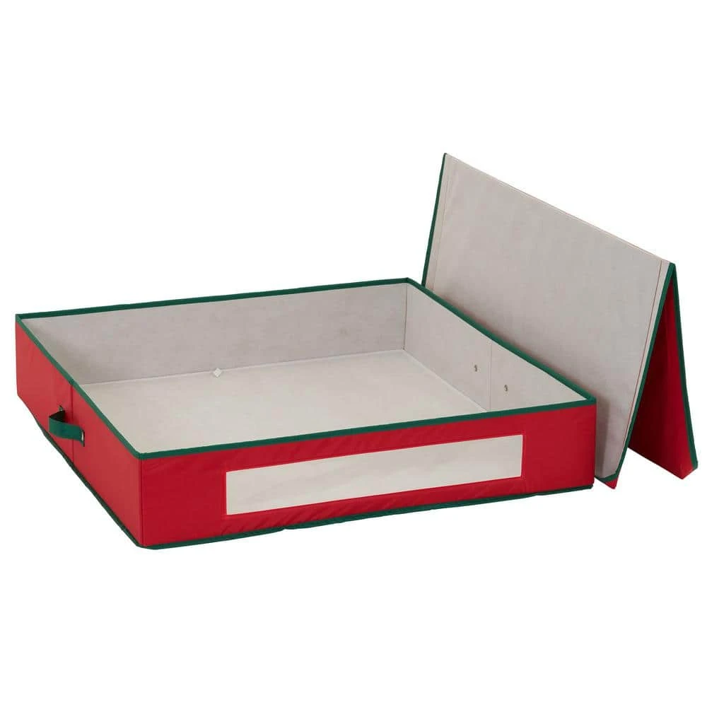 Red And Green Storage Box For Wreaths Up To 30 In. Artificial 4 Red And Green Storage Box For Wreaths Up To 30 In. Artificial - Image 4