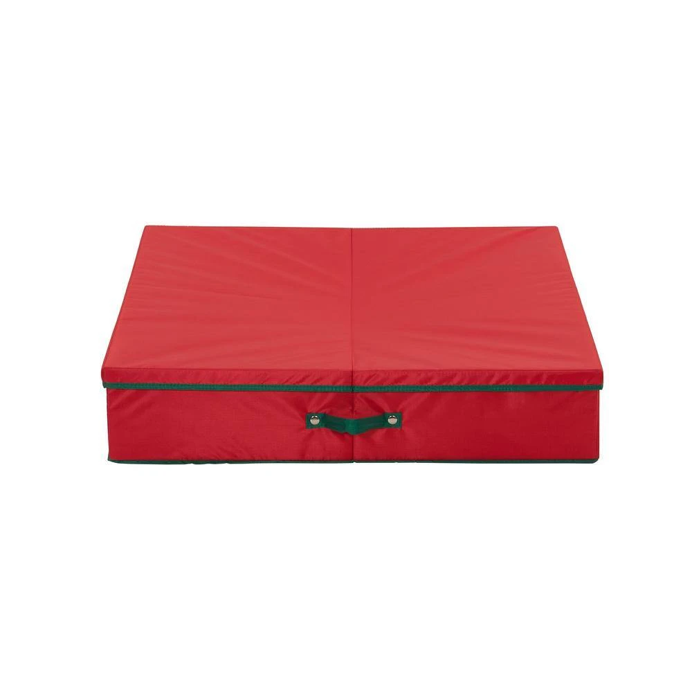 Red And Green Storage Box For Wreaths Up To 30 In. Artificial 2 Red And Green Storage Box For Wreaths Up To 30 In. Artificial - Image 2