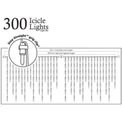 22 Ft. 300-Count Multi Christmas Icicle Lights -Northlight Shop icicle lights 36 730 00 1f 1000