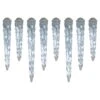 8-Count Amazing! Snowfall Crystal White LED Light Show -Northlight Shop icicle lights 39 675 00 64 1000