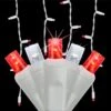 SoftTwinkle 7 Ft. 70-Light LED Red And Cool White Icicle Light Set
