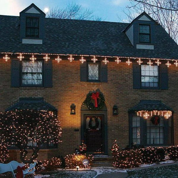 70-Count Classic White Christmas Roofline Decor LED Blizzard Artisticks (Set Of 2) 2 70-Count Classic White Christmas Roofline Decor LED Blizzard Artisticks (Set Of 2) - Image 2