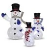 4ft Multicolor Metal And Fabric Christmas Collapsible Snowman Yard Lights (Set Of 3), Holiday Seasonal Decor -Northlight Shop joiedomi christmas yard decorations 30700 64 1000