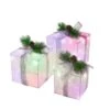 Christmas Lighted Gift Boxes, Valentine's Day Decorations Set Of 3, Light Up Present Boxes, 60 LED Multicolor Lights -Northlight Shop joyfy christmas gift bags 32122 b 64 1000