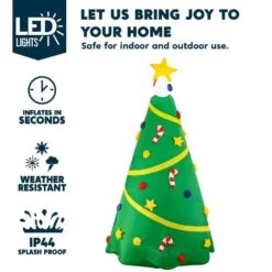 8 Ft. Christmas Inflatable Tree Decoration Lighted Giant Christmas Tree W/ Build-in Projection Blow Up Self-Inflatables -Northlight Shop joyfy christmas inflatables 30090 b fa 1000