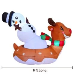 2.5 Ft. W X 4 Ft. H Multi-Color Polyester Reindeer Snow Tubing Inflatable Decoration W/Build-in LED Lights 14 2.5 Ft. W X 4 Ft. H Multi-Color Polyester Reindeer Snow Tubing Inflatable Decoration W/Build-in LED Lights -Northlight Shop joyfy christmas inflatables 30704 40 1000