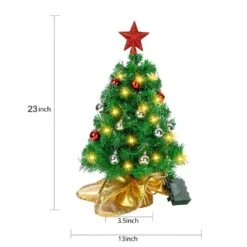 Syncfun 23 In. Tabletop Christmas Tree With Battery-Operated LED String Lights And Ornaments -Northlight Shop joyfy christmas tabletop trees 30082 76 1000