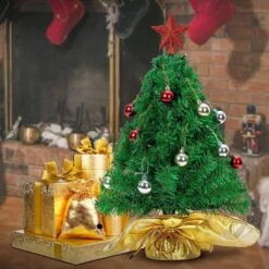 Syncfun 23 In. Tabletop Christmas Tree With Battery-Operated LED String Lights And Ornaments -Northlight Shop joyfy christmas tabletop trees 30082 fa 1000