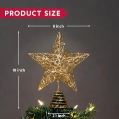 9 In Gold Glitter Star Tree Topper Metal Hallow Tree Star Lighted For Christmas Tree Decorations 8 9 In Gold Glitter Star Tree Topper Metal Hallow Tree Star Lighted For Christmas Tree Decorations -Northlight Shop joyfy christmas tree toppers 30356 b 4f 1000