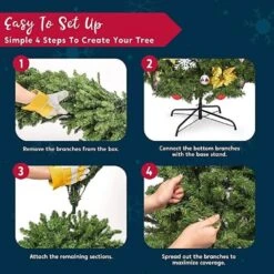 Syncfun 6ft Golden Artificial Christmas Tree With Prelit 200 Warm White Lights And 135 Ornaments 14 Syncfun 6ft Golden Artificial Christmas Tree With Prelit 200 Warm White Lights And 135 Ornaments -Northlight Shop joyfy pre lit christmas trees 30217 1d 1000