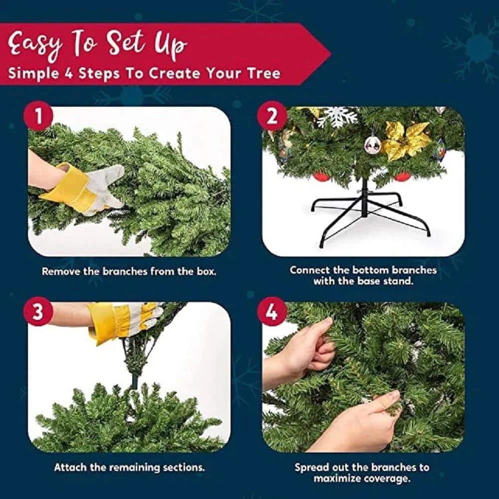 Syncfun 6ft Golden Artificial Christmas Tree With Prelit 200 Warm White Lights And 135 Ornaments 3 Syncfun 6ft Golden Artificial Christmas Tree With Prelit 200 Warm White Lights And 135 Ornaments - Image 3