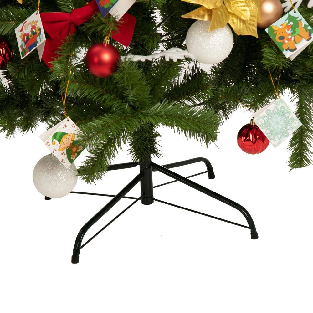 Syncfun 6ft Golden Artificial Christmas Tree With Prelit 200 Warm White Lights And 135 Ornaments 6 Syncfun 6ft Golden Artificial Christmas Tree With Prelit 200 Warm White Lights And 135 Ornaments - Image 6