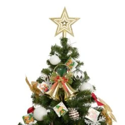 Syncfun 6ft Golden Artificial Christmas Tree With Prelit 200 Warm White Lights And 135 Ornaments 16 Syncfun 6ft Golden Artificial Christmas Tree With Prelit 200 Warm White Lights And 135 Ornaments -Northlight Shop joyfy pre lit christmas trees 30217 c3 1000