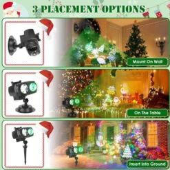2-in-1 LED Christmas Projector Light With 10-Color Ocean Wave, 10 HD Slides, 3 Bases And Remote Control For Any Occasion -Northlight Shop justincity christmas light projectors 019sa11 328d c3 1000