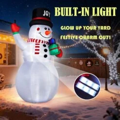 12 Ft. Pre-lit Snowman With Gift Box Christmas Inflatable Decoration -Northlight Shop karl home christmas inflatables k1g61000599 fa 1000