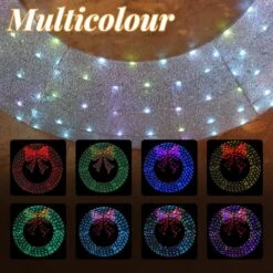 60 In. Silver Pre-Lit Artificial Christmas Wreath With Pink Bow And Multi-Color Lights 13 60 In. Silver Pre-Lit Artificial Christmas Wreath With Pink Bow And Multi-Color Lights -Northlight Shop karl home christmas wreaths k1g61000441 4f 1000