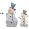 2pcs 47 In. 31 In. Flocked Tilted Snowman Christmas Decoration -Northlight Shop karl home christmas yard decorations k1g61000485 64 1000