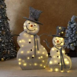 2pcs 47 In. 31 In. Flocked Tilted Snowman Christmas Decoration -Northlight Shop karl home christmas yard decorations k1g61000485 c3 1000