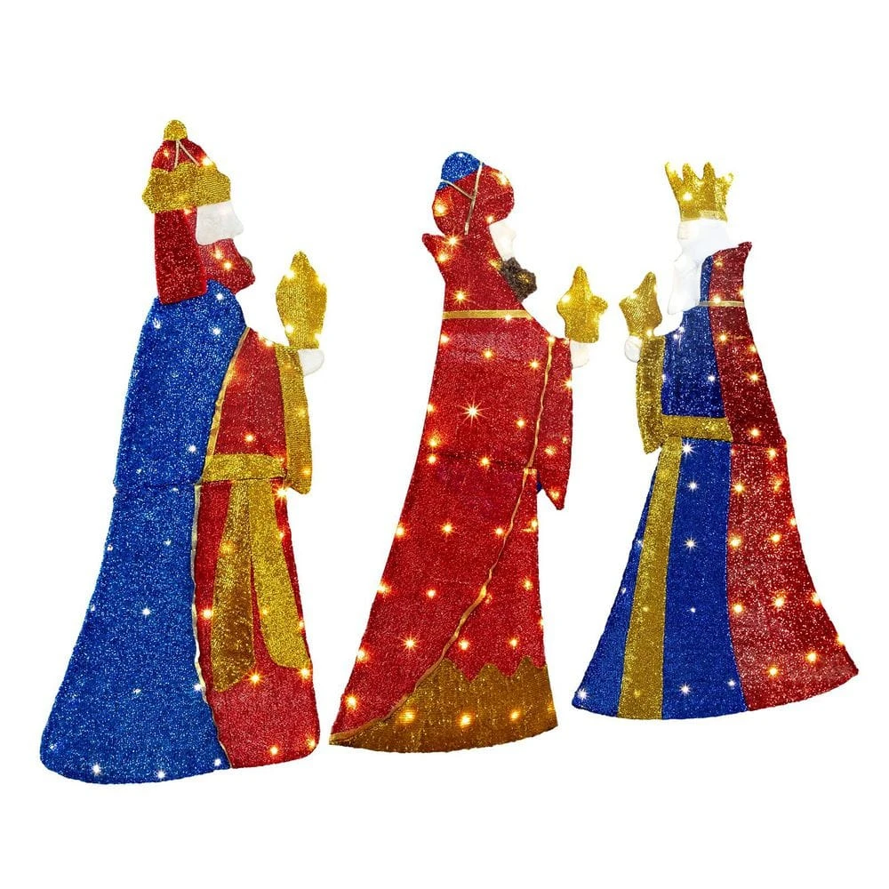 42 In. Set Of 3 Lighted Three Kings Christmas Decorations 1 42 In. Set Of 3 Lighted Three Kings Christmas Decorations