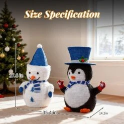 2PCS 27 In. Lighted Plush Penguin And Snowman Christmas Decoration 10 2PCS 27 In. Lighted Plush Penguin And Snowman Christmas Decoration -Northlight Shop karl home christmas yard decorations k1g61000521 1f 1000