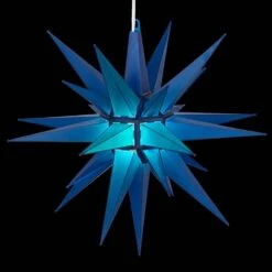 14 In. Illuminated LED Blue Holiday Moravian Star