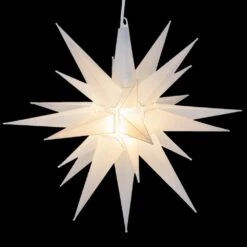 14 In. Illuminated LED Clear Frosted Holiday Moravian Star