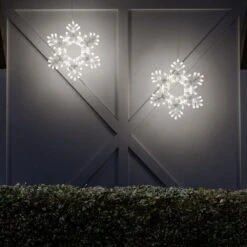 20 In. 70-Light LED Cool White Folding Snowflake Decoration -Northlight Shop kringle traditions christmas novelty lights 79759 c3 1000