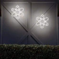 20 In. 70-Light Cool White Folding Twinkle Snowflake Decoration LED -Northlight Shop kringle traditions christmas novelty lights 79760 c3 1000