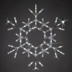 36 In. 105-Light LED Cool White Folding Twinkle Snowflake Decoration