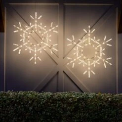 36 In. 105-Light LED Warm White Folding Snowflake Decoration -Northlight Shop kringle traditions christmas novelty lights 79772 1f 1000