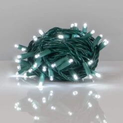 25 Ft. 50-Light Cool White 5 Mm LED Balled Mini Light Set 15 25 Ft. 50-Light Cool White 5 Mm LED Balled Mini Light Set -Northlight Shop kringle traditions christmas string lights 75982 31 1000