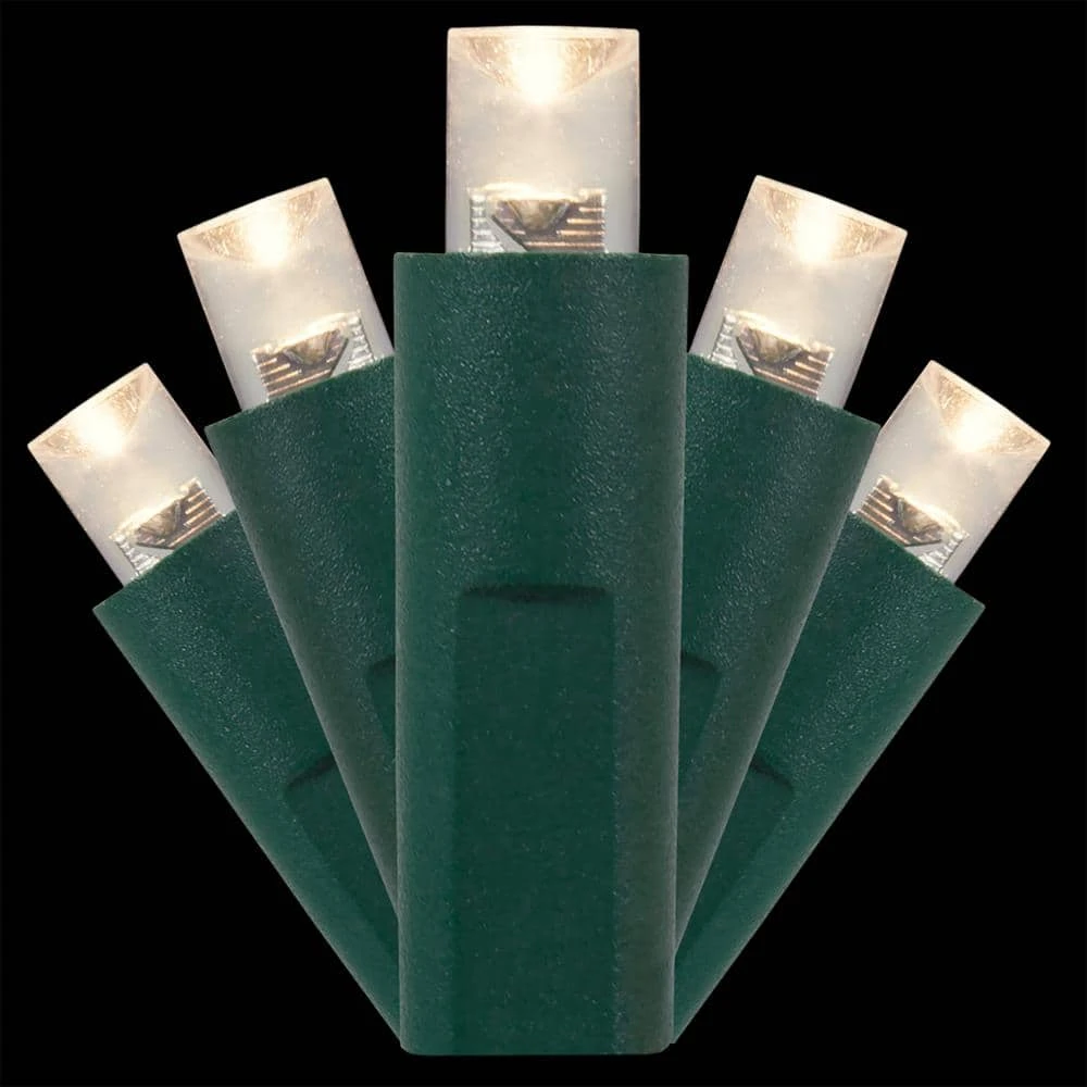 25 Ft. 50-Light Warm White 5 Mm LED Balled Mini Light Set 1 25 Ft. 50-Light Warm White 5 Mm LED Balled Mini Light Set