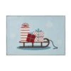 Christmas Sleigh Light Blue 2 Ft. X 3 Ft. Polyester Rectangle Indoor Scatter Rug 11 Christmas Sleigh Light Blue 2 Ft. X 3 Ft. Polyester Rectangle Indoor Scatter Rug -Northlight Shop light blue vcny home christmas doormats si3 srg 2030 in light 64 1000