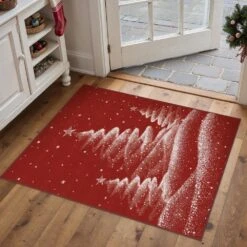 Christmas 2 Ft. X 3 Ft. Red Halo Christmas Trees Area Rug -Northlight Shop light red haiimeid christmas doormats x25iu0103h 123 40 1000