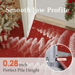 Christmas 4 Ft. X 6 Ft. Red Halo Christmas Trees Area Rug 7 Christmas 4 Ft. X 6 Ft. Red Halo Christmas Trees Area Rug -Northlight Shop light red haiimeid christmas doormats x25iu0103h 146 c3 1000
