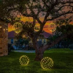 12 IN+16IN+20IN 248LED Light Ball Path Lights White Sphere Light Fold Flat Metal Frame Indoor Outdoor Waterproof, Brown 11 12 IN+16IN+20IN 248LED Light Ball Path Lights White Sphere Light Fold Flat Metal Frame Indoor Outdoor Waterproof, Brown -Northlight Shop lightshare christmas pathway lights jytjq b 44 1000