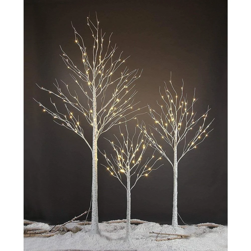 4 Ft., 6 Ft., 8 Ft. Pre-Lit Birch Tree Warm White, Artificial Christmas Tree For Festival, Party,&Christmas Decoration 1 4 Ft., 6 Ft., 8 Ft. Pre-Lit Birch Tree Warm White, Artificial Christmas Tree For Festival, Party,&Christmas Decoration
