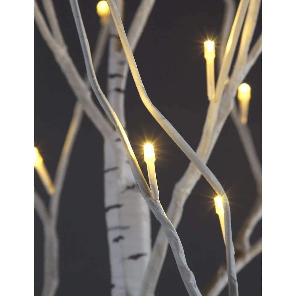 4 Ft., 6 Ft., 8 Ft. Pre-Lit Birch Tree Warm White, Artificial Christmas Tree For Festival, Party,&Christmas Decoration 2 4 Ft., 6 Ft., 8 Ft. Pre-Lit Birch Tree Warm White, Artificial Christmas Tree For Festival, Party,&Christmas Decoration - Image 2