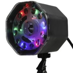 Multi-Color Projection Plus JingleMingle Merry Christmas With Ornaments Stake -Northlight Shop lightshow christmas light projectors 112396 e1 1000